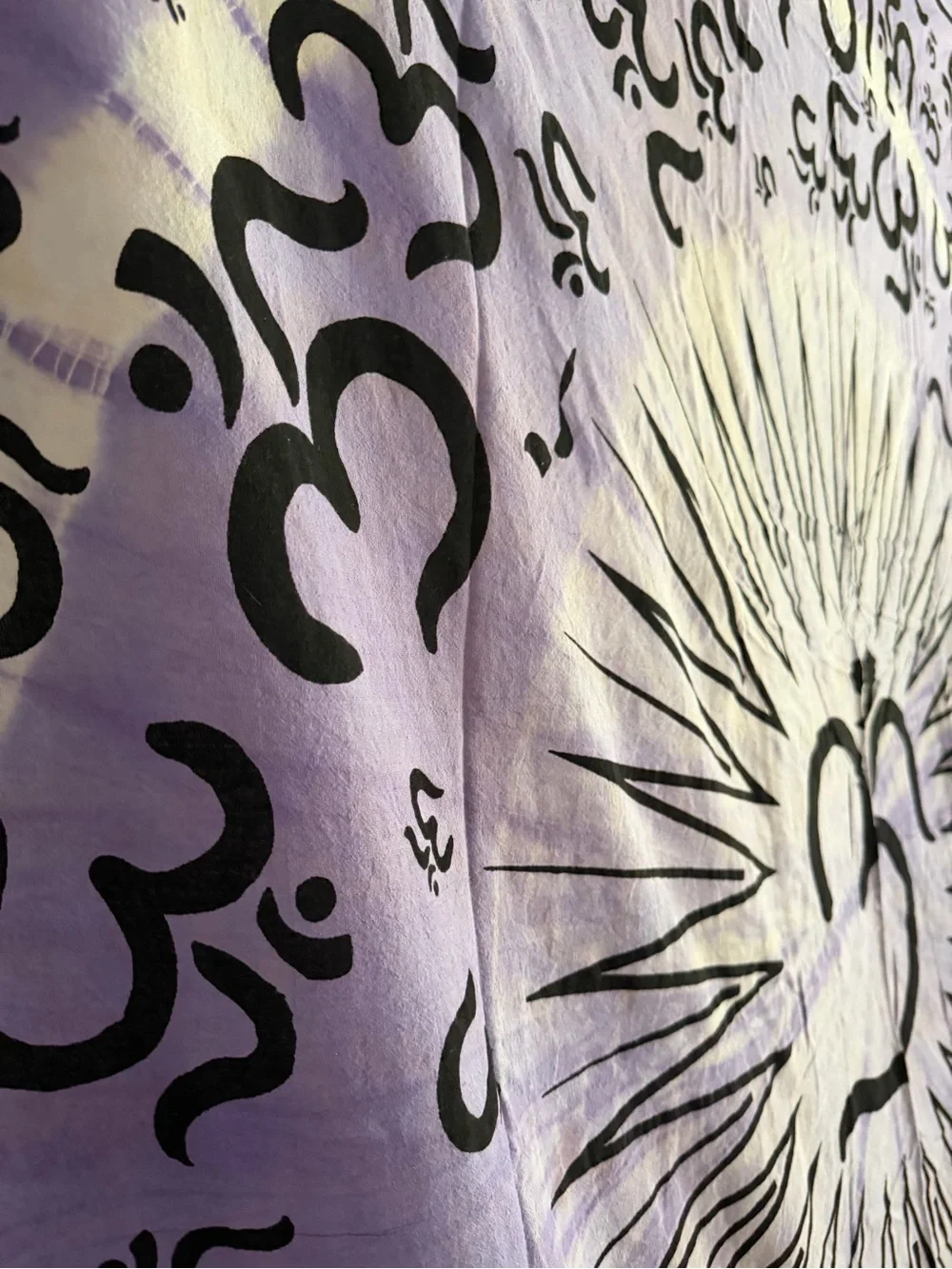 Purple OM Mandala Tapestry Wall Hanging